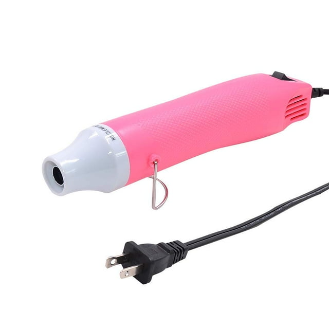 Mini pistola de calor, pistola de aire caliente portátil de 300 W eléctrica para manualidades de resina acrílica de bricolaje, pistola de calor de mano para secadora para volteador de tazas