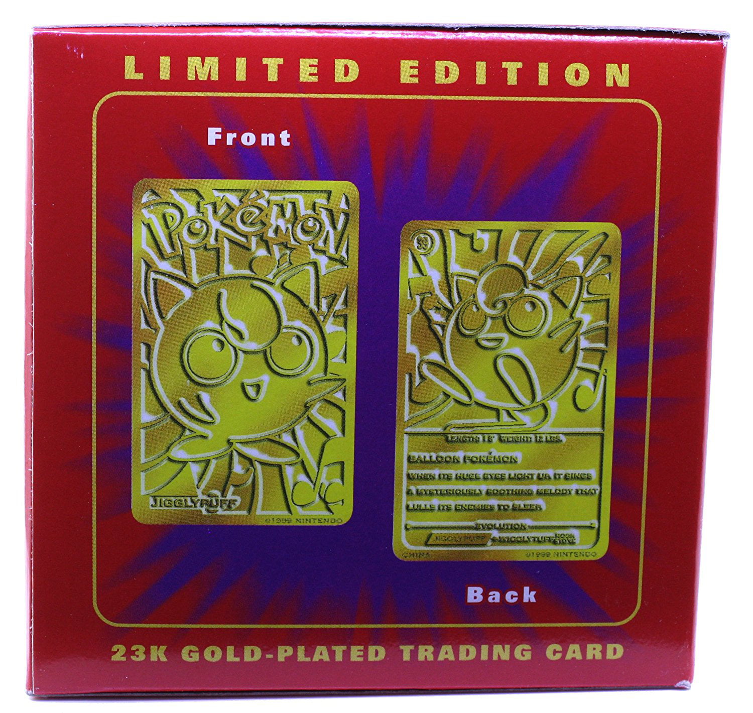 Pokemon Jigglypuff 23k Gold Plated Trading Card By 1999 Pokemon Jigglypuff 23k Gold Plated Trading Card By Burger King Walmart Com Walmart Com