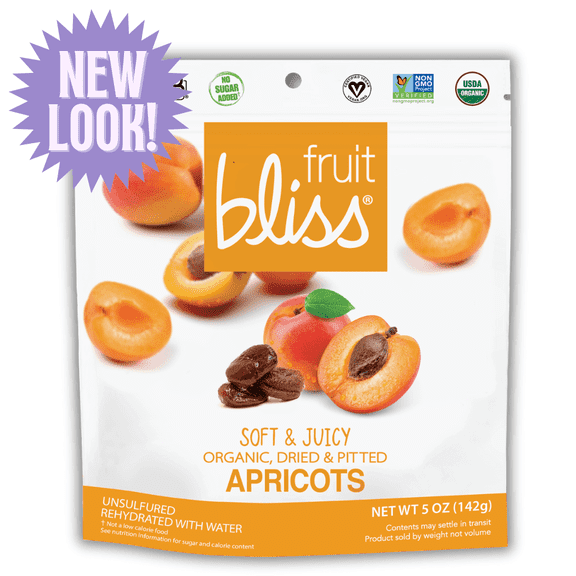 Pack of 6, Fruit Bliss Organic Turkish Apricot Snacks, 5 oz