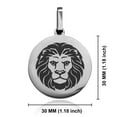 thumbnail image 2 of Stainless Steel Leo Zodiac (Lion) Round Medallion Pendant Necklace, 2 of 3