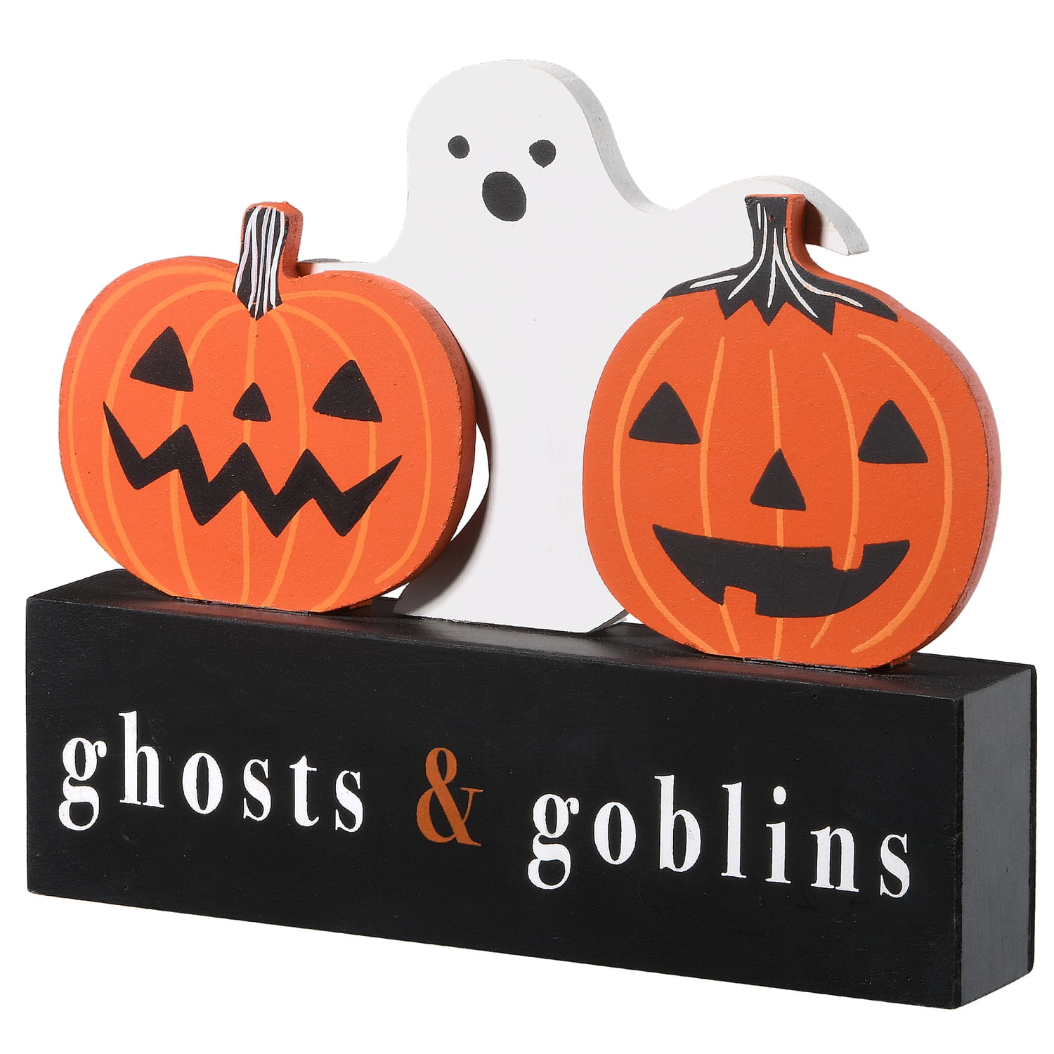 National Tree Company Ghosts and Goblins Sign Decoration, Halloween Collection, 6 in