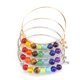 thumbnail image 2 of Xiao Hua Pulsera de cuentas hecha a mano, adecuada tanto para hombres como para mujeres, pulsera de piedra natural de siete colores enrollada a mano (estilo B plateado), 2 of 5