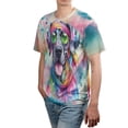 thumbnail image 4 of Hippie Great Dane Portrait Watercolor Tie-Dye Vintage Styles All Over Print 3D Shirt Unisex Merch Danes Dog Lover Gifts - 00014, 4 of 6
