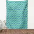 thumbnail image 4 of Ambesonne Summer Fabric by the Yard Upholstery, Dotted or Striped Sandals, 1 Yard, Turquoise and Multicolor, 4 of 5