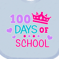 thumbnail image 4 of Inktastic 100 Days of School in Pink and Purple with Crown Girls Baby Bib, 4 of 4