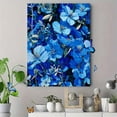 thumbnail image 4 of Blue Floral Canvas Art Wall Decor, Suitable for Living Room Bedroom Office Dining Room Entryway, 4 of 8