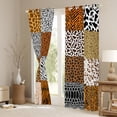 thumbnail image 3 of YST Western Curtains&nbsp;&&nbsp;Drapes 2 Panels 52"Wx63"L,Cowhide Cow Print Curtains Wild Animals Skin Blackout&nbsp;Curtains,Animal Hide Patchwork Spot Hair Western Home Decor, 3 of 6