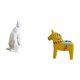 thumbnail image 5 of Escultura de pingüino, figura de resina, estatua de madera maciza, caballo Dalecarlian hecho a mano, arte nórdico minimalista. Ideal para bodas, cumpl, 5 of 8