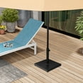 thumbnail image 5 of Pellebant 40 lbs Cement-Filled Square Umbrella Base Heavy Duty Patio Market Umbrella Stand, Black, 5 of 9