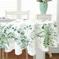 thumbnail image 2 of Leaf Floral Sage Green Oval Tablecloth 60x120 Inch,Leaf Printed Tablecloth,Sage Farmhouse Watercolor Waterproof Tablecloth,Suitable for Indoor and Outdoor, Holiday Kitchen Restaurant and Party, 2 of 6
