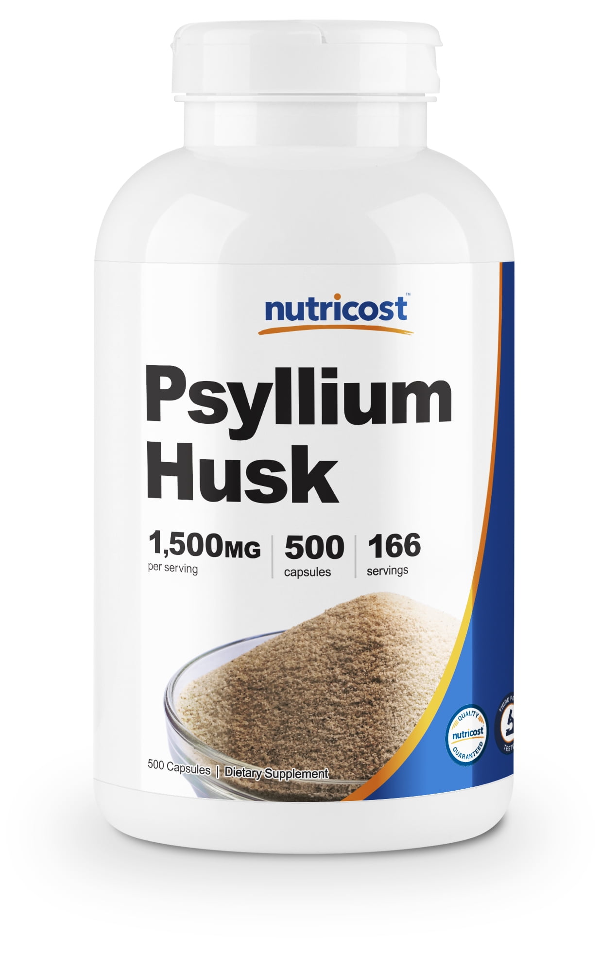 Nutricost Psyllium Husk 500mg; 500 Capsules