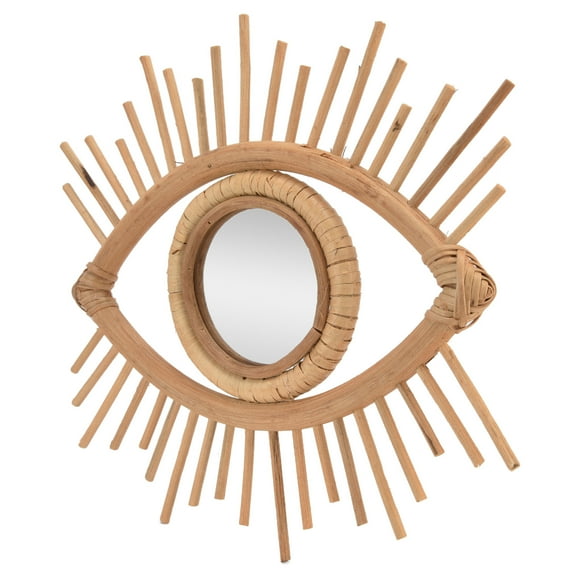 Decoración Artística, Tejido A Mano Con Forma De Ojo, Amplia Aplicación, Para Colgar En La Pared, Espejo De Cristal Que Ahorra Espacio Para , Dormitorio, Sala De Estar