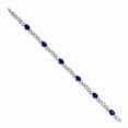 thumbnail image 2 of Real 14kt White Gold Diamond and Sapphire Infinity Chain Bracelet; 7.25 inch; for Adults and Teens; for Women and Men, 2 of 2