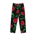 thumbnail image 6 of Uemuo Cherry Pattern Men's Wide Leg Palazzo Lounge Pants with Pockets Light Weight Loose Comfy Casual Pajama Pants-Medium, 6 of 9