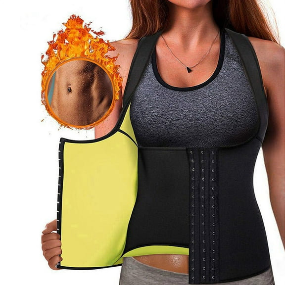 Women Sweat Waist Trainer Neoprene Waist Trainer Corset Sauna Sweat Vest Weight Loss Slimming Body Shaper Workout Tank Tops Women