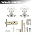 thumbnail image 7 of Knobelite Hardware (1 Pack) Diamond Crystal Door Knobs, Keyless Knobs Privacy Function for Bed and Bath Doors, Classic Round Glass Door Lock Satin Nickel,Perfect for Replacing Broken Antique Lock, 7 of 7