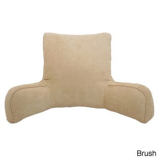 Natural Brush Suede Oversized Bed Rest Lounger: Elements by Arlee, Comfort Reading Support