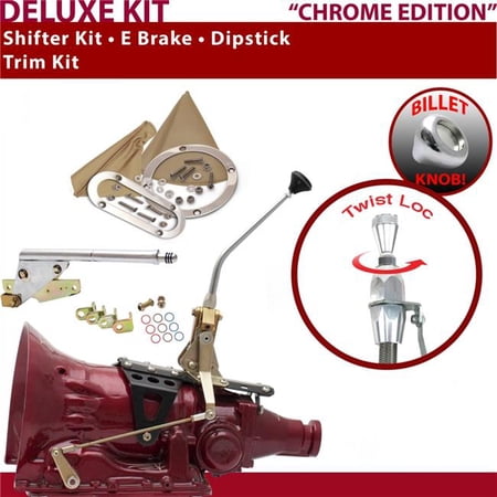 American Shifter PG Shifter Kit Chrome 10 in. E Brake Trim Kit Dipstick for EFF97