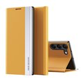 thumbnail image 1 of ELEHOLD Flip Leather Case for Samsung Galaxy A34 5G,Magnetic Suction Kickstand Function Shockproof Protective Case for Samsung A34 5G,Yellow, 1 of 9