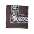 thumbnail image 4 of Cowboy Cotton Dozen Bandana Scarf Paisley Solid 12 Pack, Paisley Brown, 4 of 4