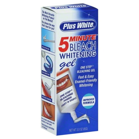 Plus White 5 Minute Bleach Whitening Gel, 3.0 Ounce
