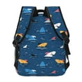 thumbnail image 4 of Fotbe Colorful Ocean Shark Pattern Casual Backpack for School, Travel, and Outdoor Activities - Durable, Lightweight, and Comfortable, 4 of 5