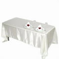 thumbnail image 3 of BalsaCircle 72" x 120" Satin Rectangular Tablecloth Ivory, 3 of 4