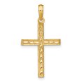 thumbnail image 1 of 14k Yellow Gold Reversible Faith Hope Love Cross Necklace Charm Pendant Religious Latin, 1 of 8