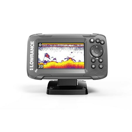 Lowrance HOOK2-4X Fishfinder w/ Transom Mount Transducer & WVGA Color TFT LCD (Best Handheld Fish Finder)