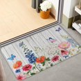thumbnail image 4 of Spring Floral Kitchen Rugs Set Flower and Butterfly Kitchen Mat Set of 2 Wooden Kitchen Floor Mats Kitchen Accessories for Home Kitchen Living Room Laundry Bathroom, 4 of 6