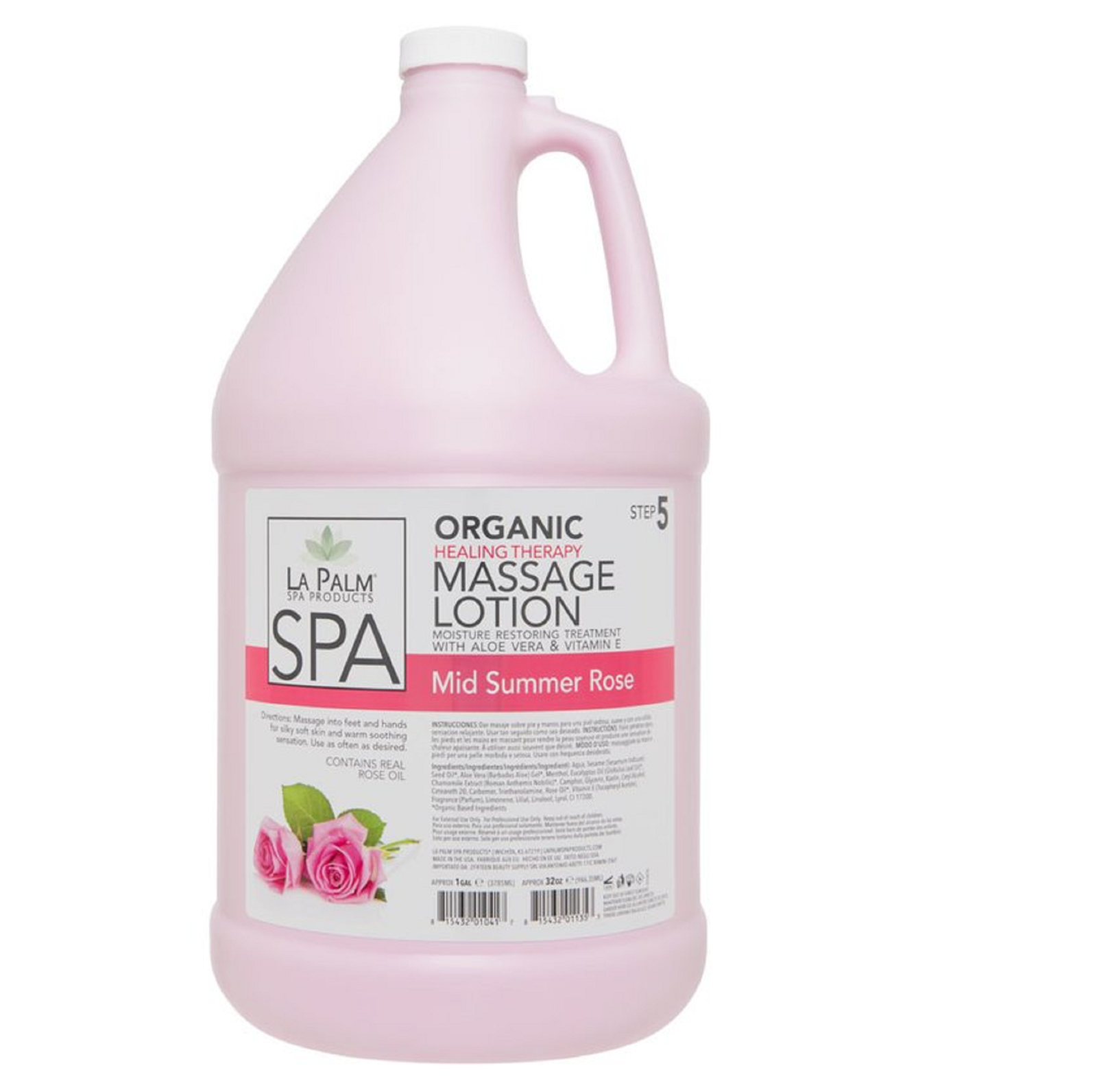 La Palm Spa Organic Healing Therapy Massage Lotion Mid Summer Rose