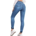 thumbnail image 3 of Gvmfive Women Denim Elastic Waist Drawstring Stretch Jeans, 3 of 4