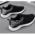 thumbnail image 2 of Women's Breathable Sneakers, Soft Sole Running Shoes, Mesh Shoes, Black, 2 of 5