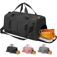 thumbnail image 2 of Sports Gym Bag Shoe Compartment Waterproof Dry And Wet Separation Bag (Black), 2 of 5