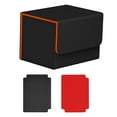 thumbnail image 1 of Caja de caja de cartas Tarjeta Caja de almacenamiento Box de juego coleccionable Caja de tarjetas Premium negro naranja, 1 of 8