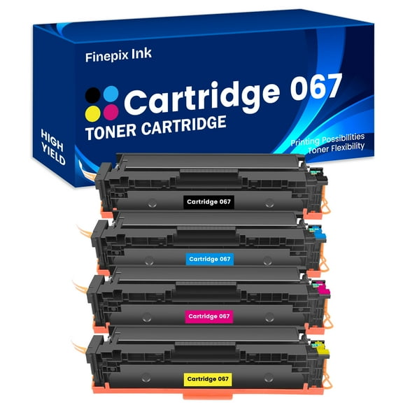 067 067H Toner Cartridge Compatible for Canon 067 for Canon imageCLASS MF656Cdw LBP632Cdw MF653Cdw LBP633Cdw MF654Cdw MF650 LBP630 Series Printer (Black, Cyan, Magenta, Yellow, 4-Pack)
