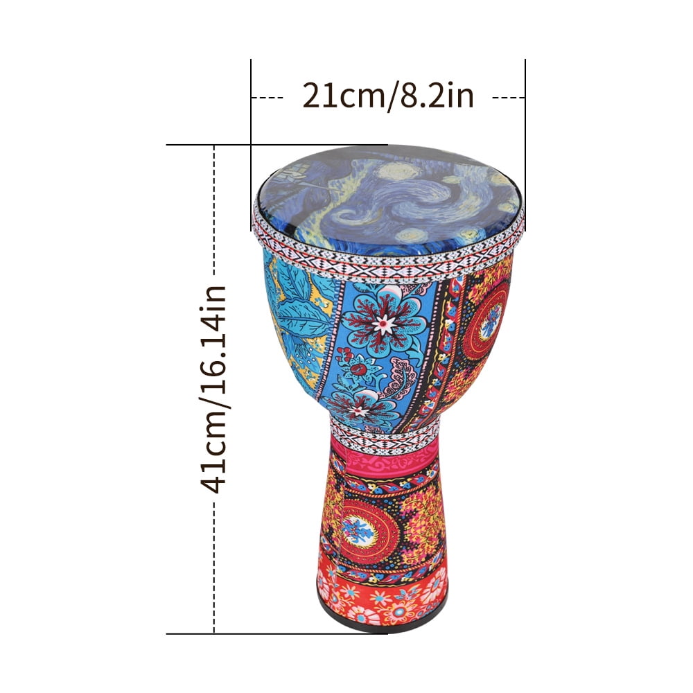 Tambour Djembé Africain Coloré 22x43 Cm - Pour Enfants, En PVC, Instrument De Musique éducatif - 8