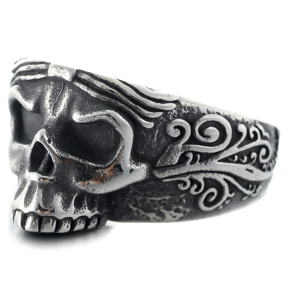 ZMY Home Sugar Skull Ring Stainless Steel Party Jewelry for Men Women (11)