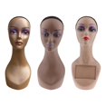thumbnail image 1 of 3pcs Realistic Female Mannequin Head Head Manikin Head Holder for Display Model Hair Home Salon, 1 of 9