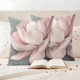 thumbnail image 3 of Retro Spring Floral Pillow Covers 2 Pack Watercolor Pink Lotus Flower Botanical Pillowcase Waterproof Outdoor Throw Pillow Cover for Patio Garden Square Cushion 18”x18”, 3 of 9