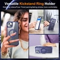 thumbnail image 6 of Allytechgroup iPhone 14 Plus Magnetic Case with Rotating Stand, Multi Angle Viewing Stand Anti-Scratch Compatible with Magsafe & Car Mount Phone Case for Apple iPhone 14 Plus, Darkblue, 6 of 7