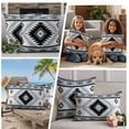 thumbnail image 5 of Brown Beige Boho Outdoor Waterproof Pillow Covers, Southwestern Ethnic Abstract Geometric Decorative Square Throw Pillowcase Sofa Cushion Sham for Patio/Couch/Chair, 20"x20" 2 Pack, 5 of 8