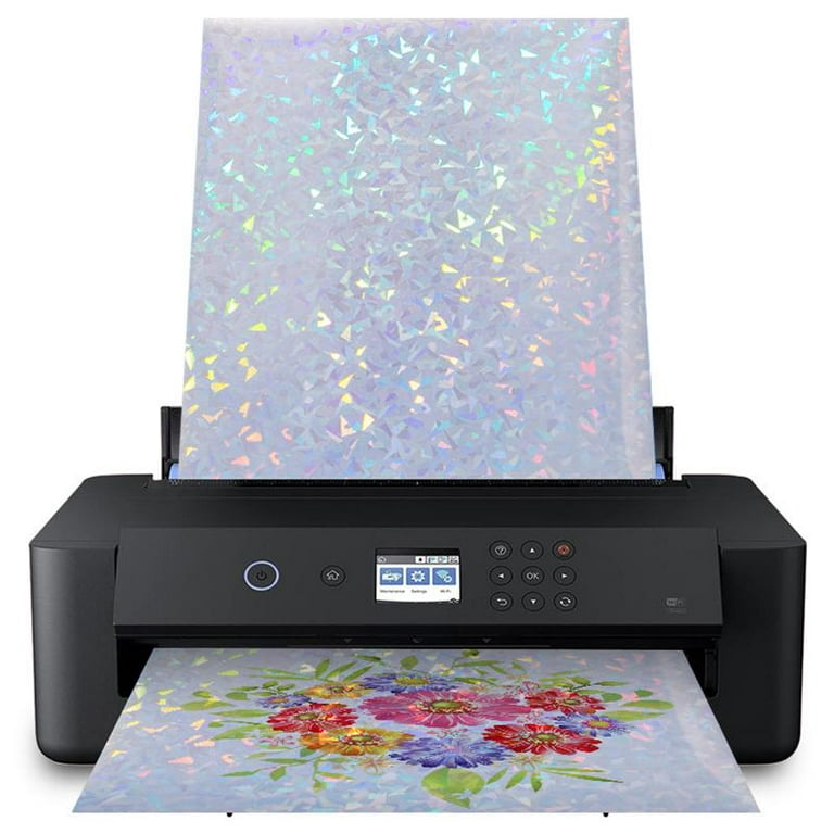 50PK Holographic Printable Vinyl Sticker Paper A4 Transparent White  self-adhesive Copy Paper for Inkjet Printer A4 Printer Paper - AliExpress