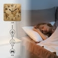 thumbnail image 4 of Square Wall Clock,Vintage Paper BackgSquare With World Map,Silent Non-Ticking Wall Clock Decor for Home Office Kitchen Living Room Bedroom(12inch), 4 of 4