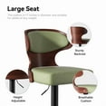thumbnail image 7 of Daluvenix Set of 4 Wooden Swivel Bar Stool with Backrest, Counter Height Bar Chair for Kitchen & Dining Area, Green, 7 of 7