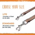 thumbnail image 3 of Mighty Paw Leather Dog Leash, 5 ft Leash Super Soft Distressed Real Genuine Leather, Modern Stylish Lead. For Small, Medium and Large Pets, 3 of 9