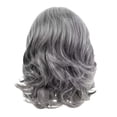 thumbnail image 6 of Christmas Clearance Wigs Human Hair A Woman'S Short Hair Has A Silver Gray Synthetic Top Middle Wig With Grey Edges, 6 of 6