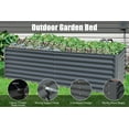 thumbnail image 6 of Domi Galvanized Raised Garden Bed ,Large Metal Planter Box for Growing Vegetables, Fruits, and Flowers Outdoors, Gray, 8x4x2ft, 6 of 8