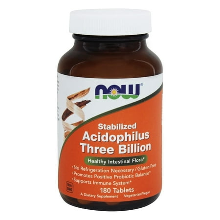 Now Foods Stabilized Acidophilus Three Billion 180 Tablets