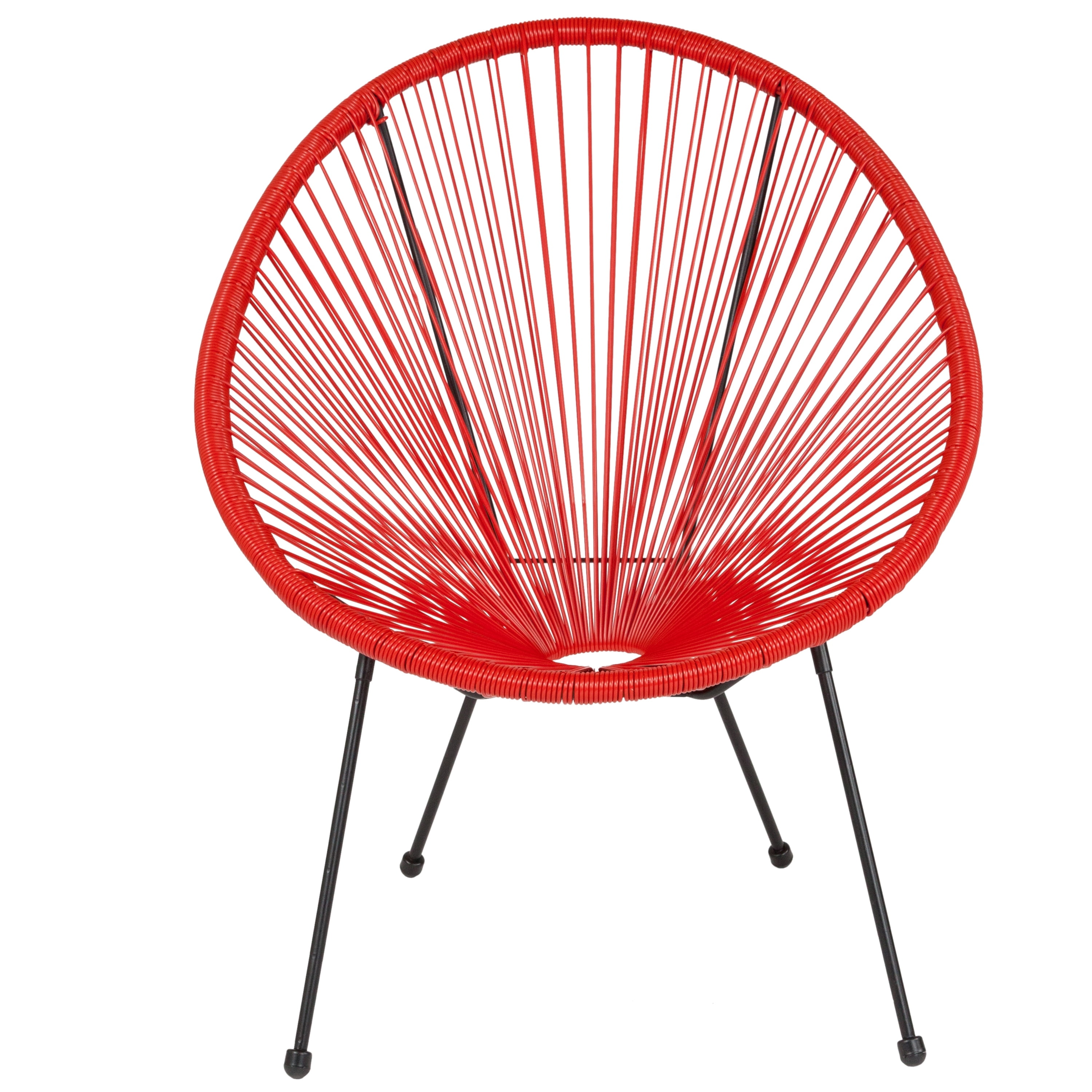 Flash furniture valencia oval comfort series take ten white rattan lounge chair hot sale